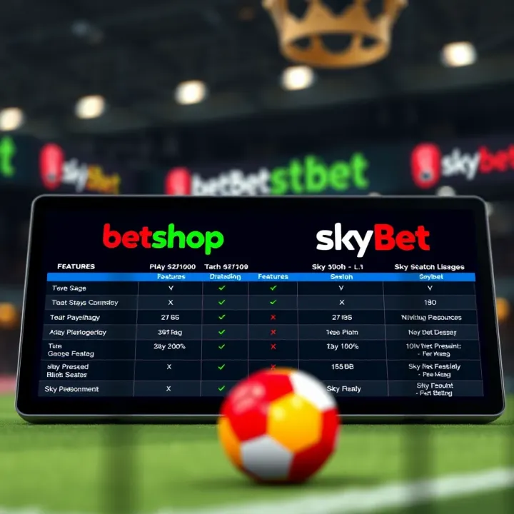 Comparison table showcasing Betshop and SkyBet features for Nigerian sports bettors