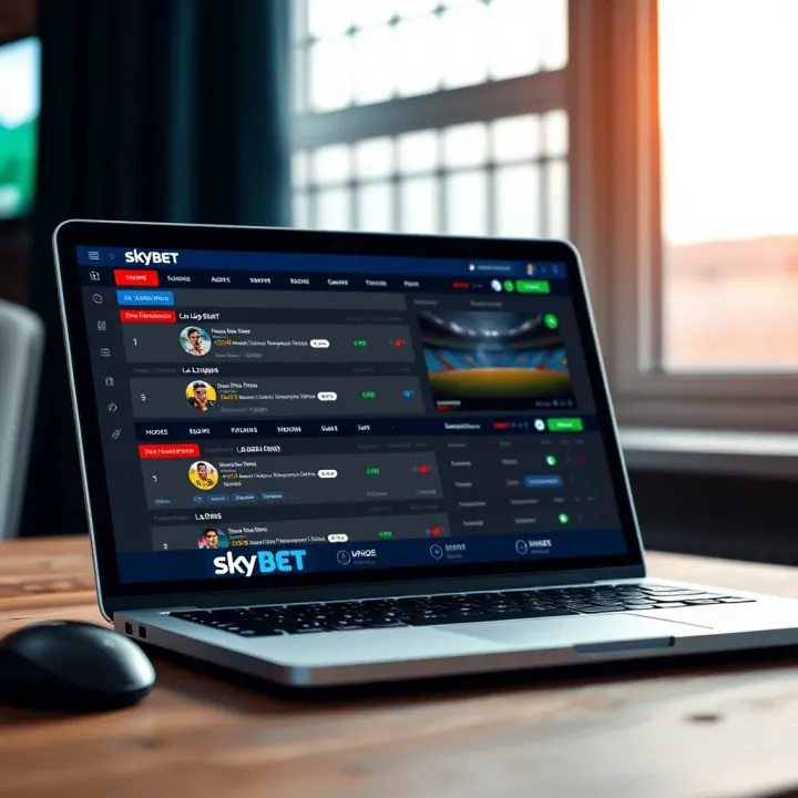 Using SkyBet for Informed La Liga Betting Decisions A laptop showing betting odds and La Liga fixture updates on SkyBet platform