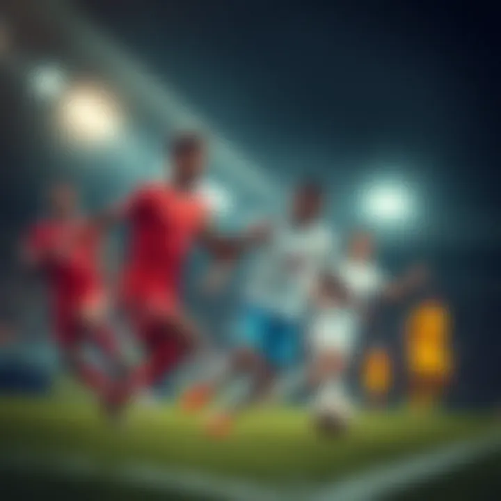 Key Player Performances and Betting Tips for AFCON Dynamic soccer players competing intensely under stadium lights highlighting key AFCON player performances