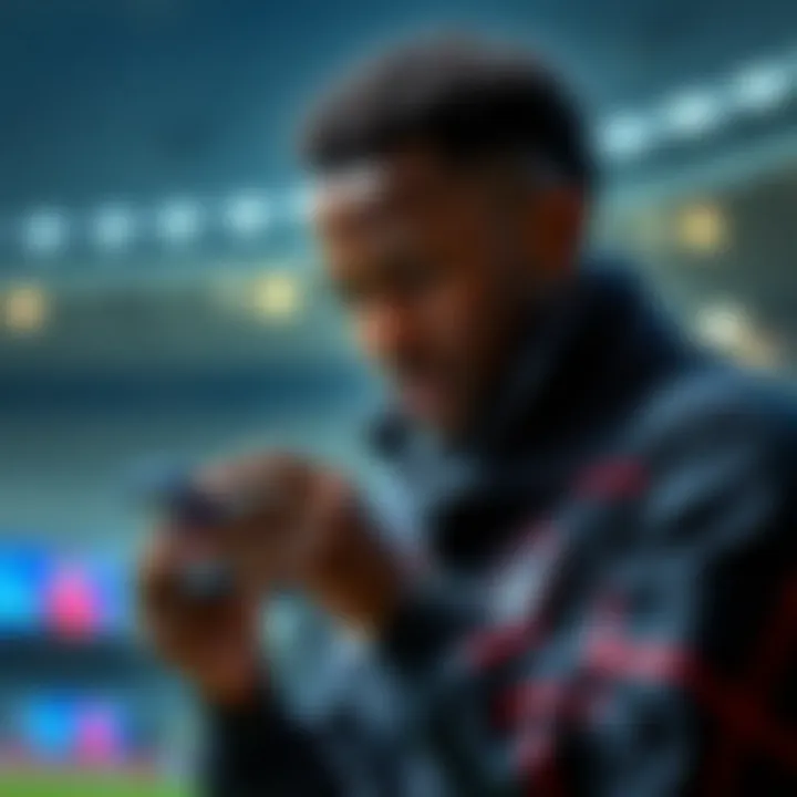 User navigating betting history on mobile device using SkyBet app