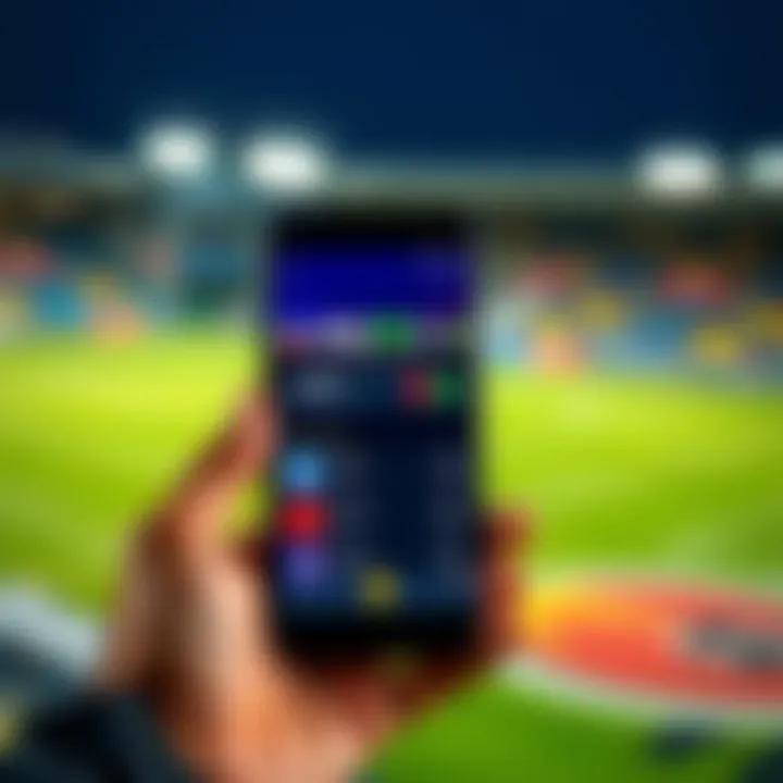 SkyBet App Interface on Android Device Smartphone displaying SkyBet app interface with betting options