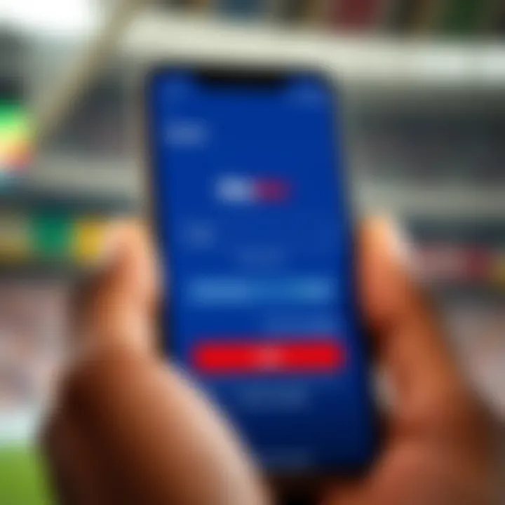 SkyBet Mobile Login Interface for Nigerian Users Mobile phone screen displaying the SkyBet login interface with secure access features