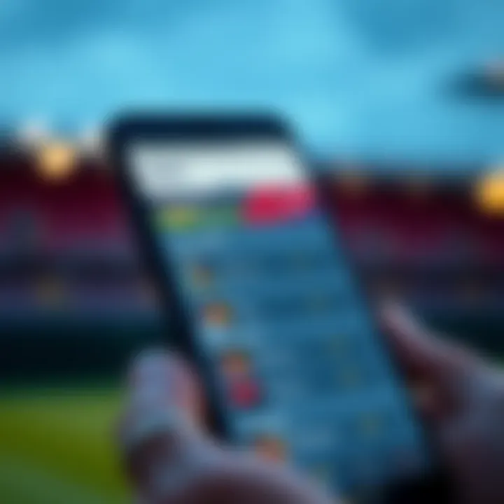SkyBet App Interface on Android Device Android smartphone displaying the SkyBet app interface with betting options