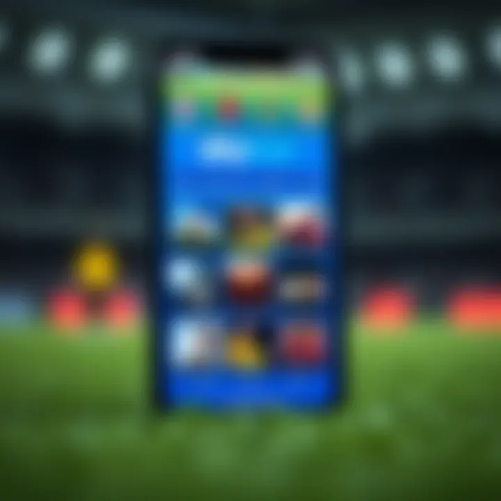 User interface showcasing SkyBet app features on a mobile screen