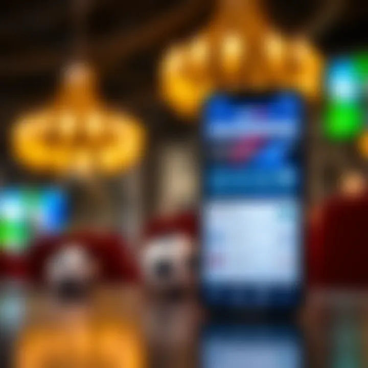 Mobile phone displaying payment methods and promotions within SkyBet app