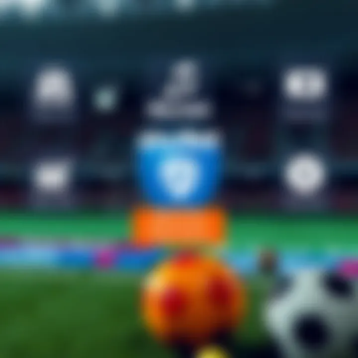 SkyBet Sports Betting and Payment Features in Cameroon Digital representation of popular sports icons with secure payment symbols indicating betting options