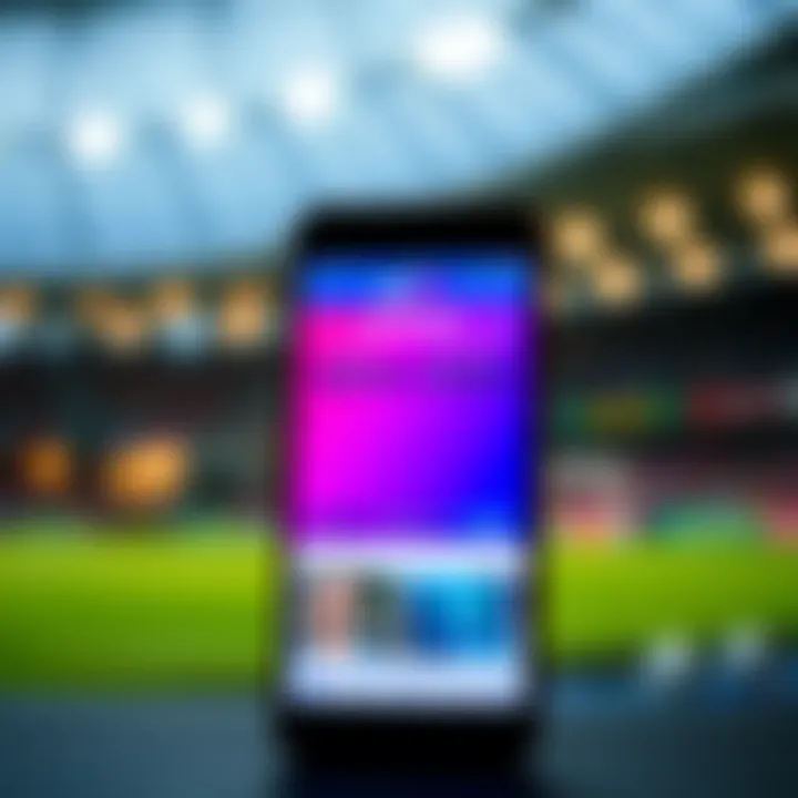 SkyBet App Interface on Mobile Device Smartphone displaying SkyBet app interface with betting options visible
