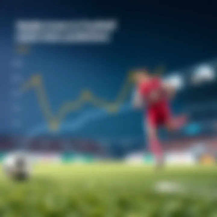 Graph showing trends of football match draws with statistical data analysis