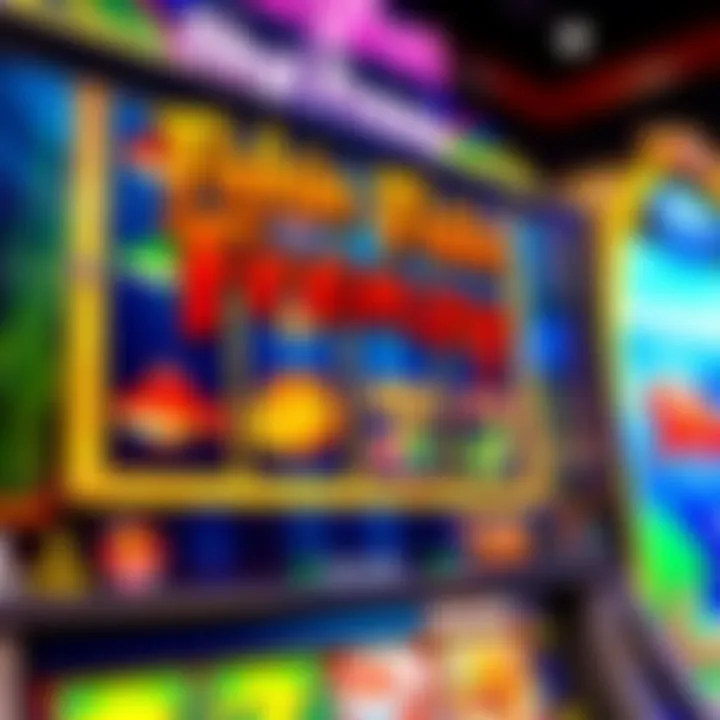 Colorful Fishin Frenzy slot game interface showing underwater theme with fish symbols and reels