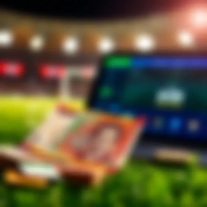 Graphic depicting secure online betting with Nigerian currency and digital payment icons