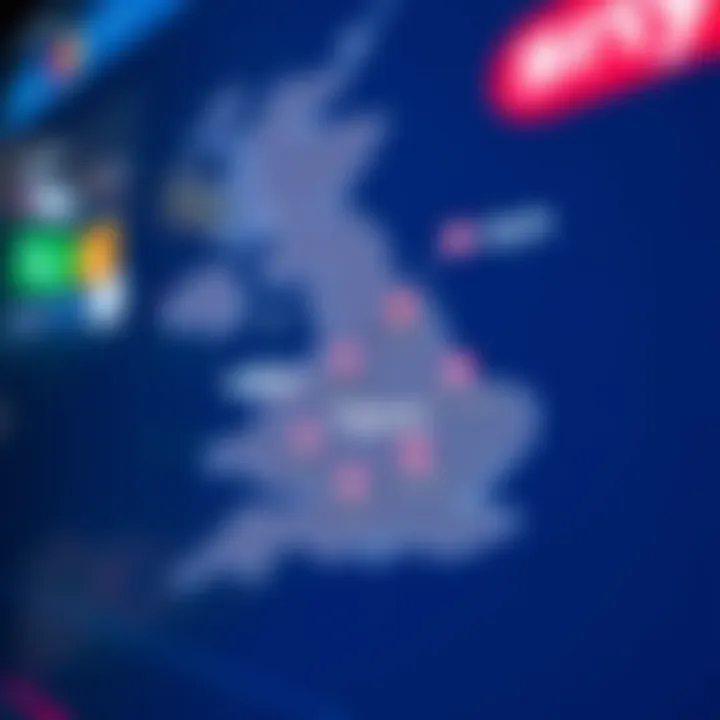 Map highlighting UK, Ireland, and Nigeria with icons representing sports betting operations