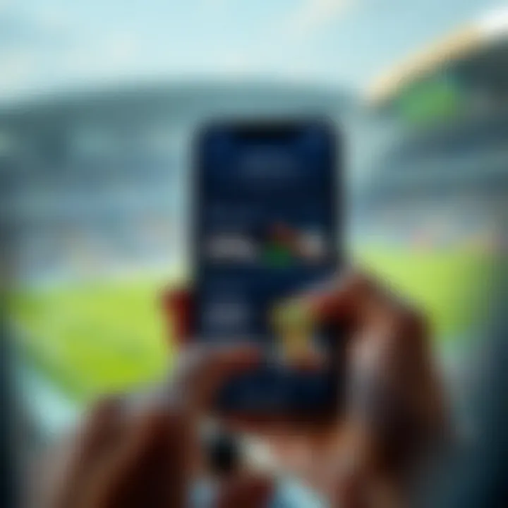 User interface showcasing SkyBet Partners app features on a mobile device