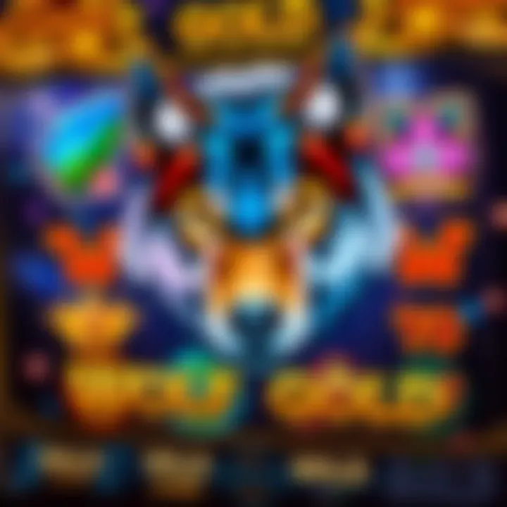 Wolf Gold slot game interface showing vibrant symbols and wild features