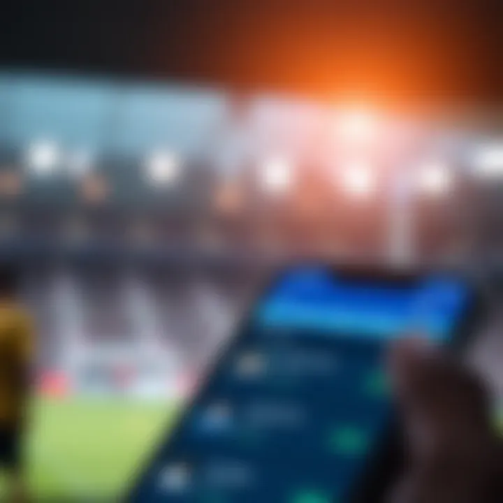 User interface of SkyBet app displaying betting options on a smartphone