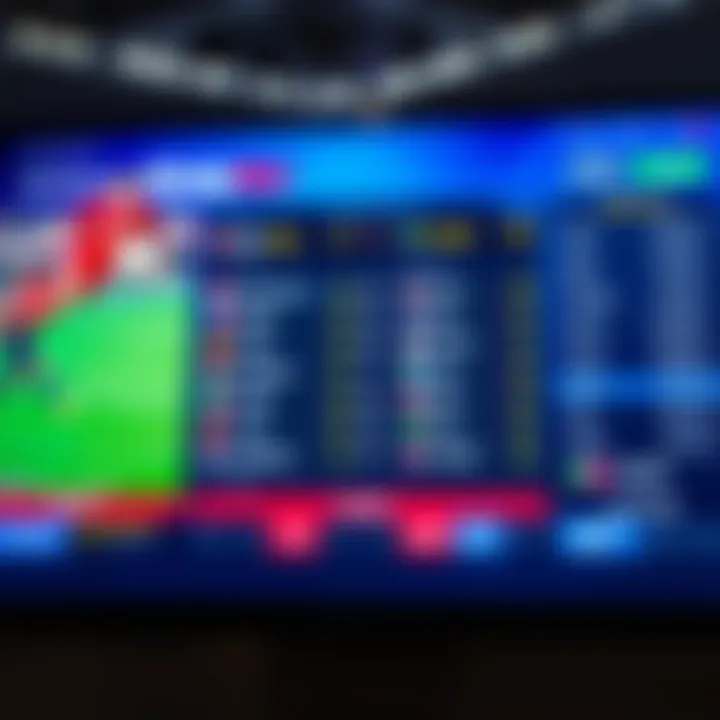 SkyBet platform interface showing live football scores and match updates
