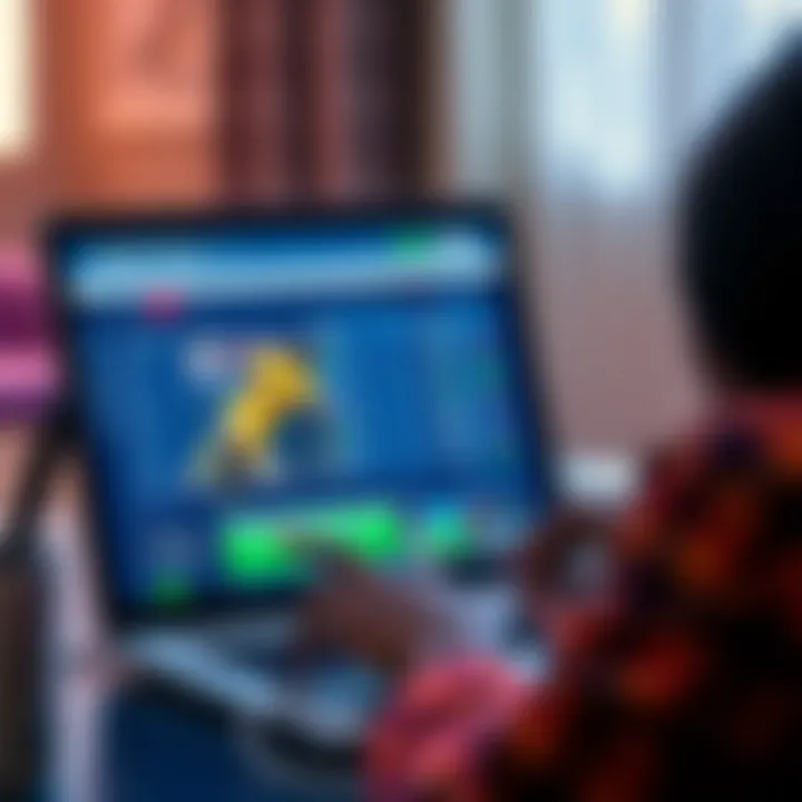 User interacting with SkyBet Mines online betting platform on a laptop
