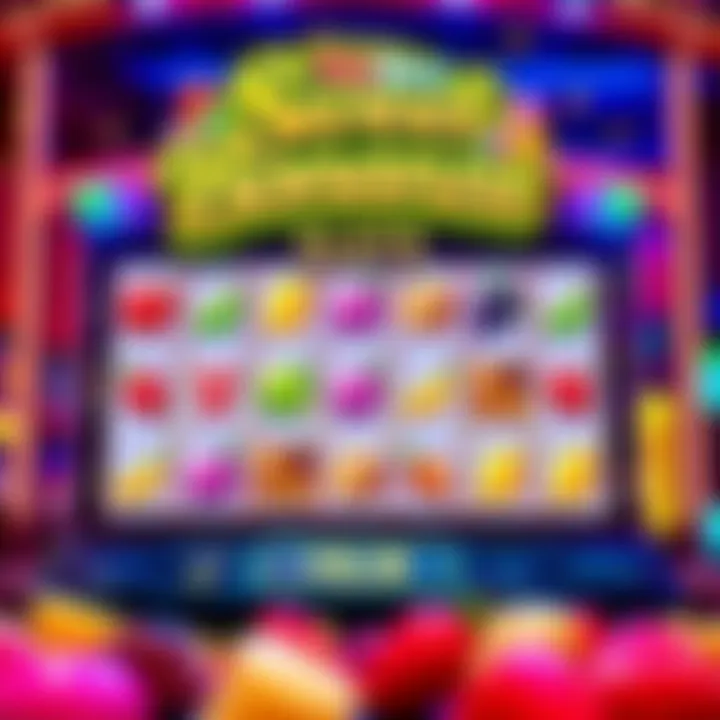 Sweet Bonanza Slot Game Visual Overview Colorful Sweet Bonanza slot game interface with vibrant candies and fruits