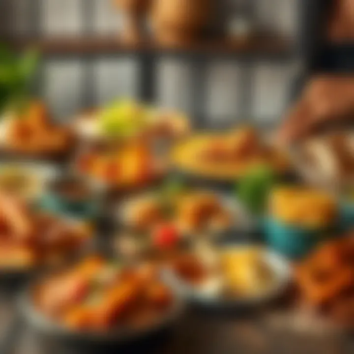 Exploring the Rich Flavors of Super Yummy Nigerian Cuisine Assorted traditional Nigerian dishes presented on a rustic table symbolizing diverse Super Yummy flavors