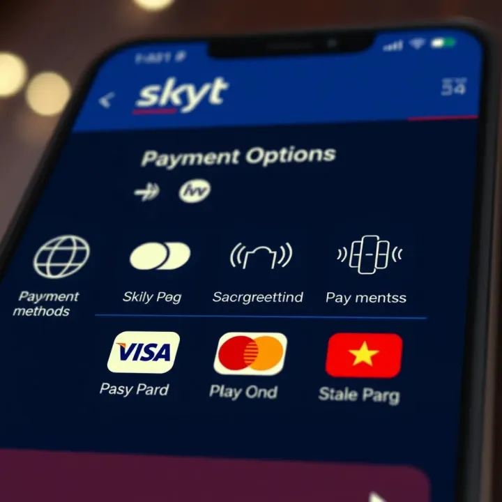 Secure payment methods icons compatible with SkyBet mobile platform in Nigeria