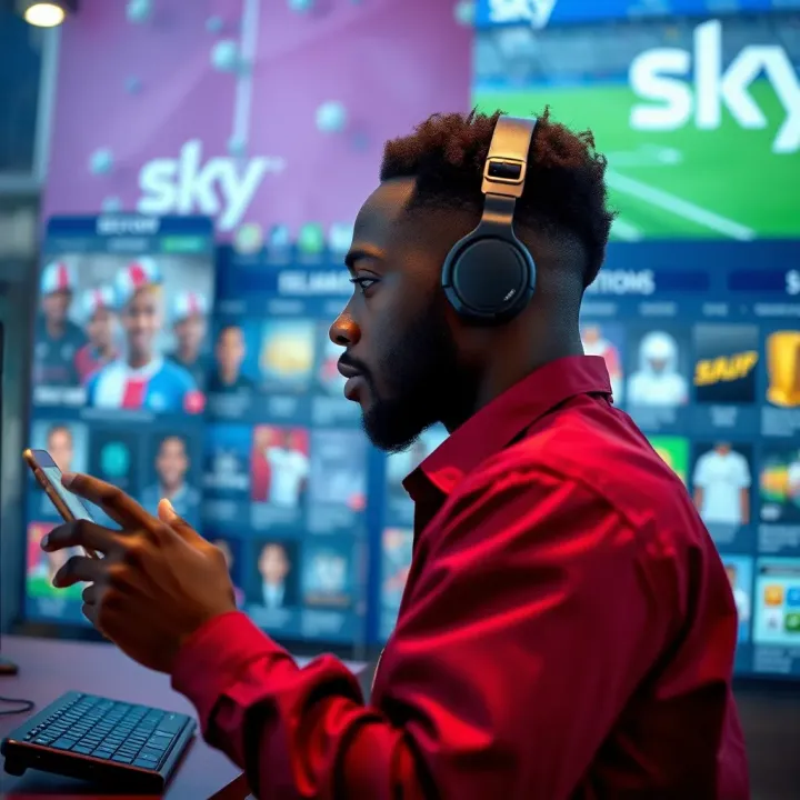 User browsing sports betting and shopping options on an online platform