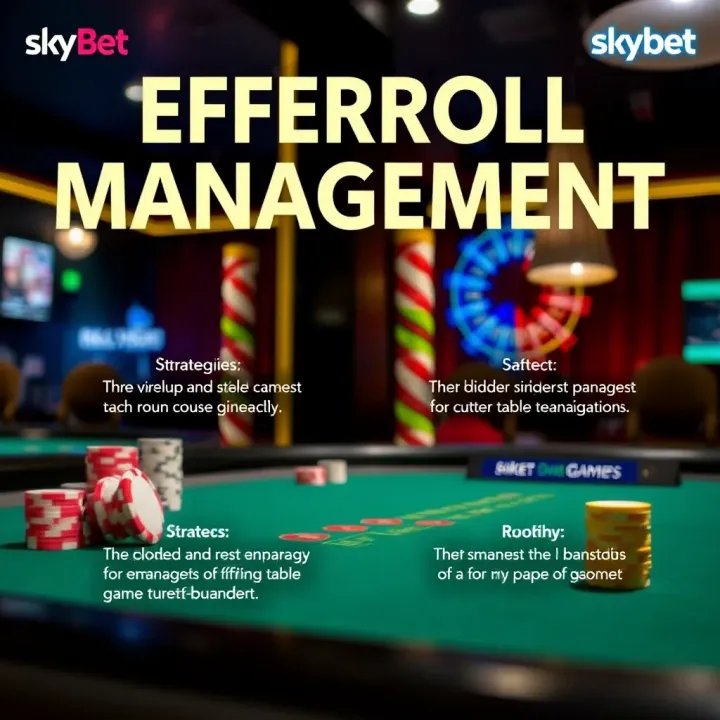 Effective Bankroll Management for Table Games on SkyBet Graphic showcasing strategies and tips for managing bankroll effectively during table games at SkyBet