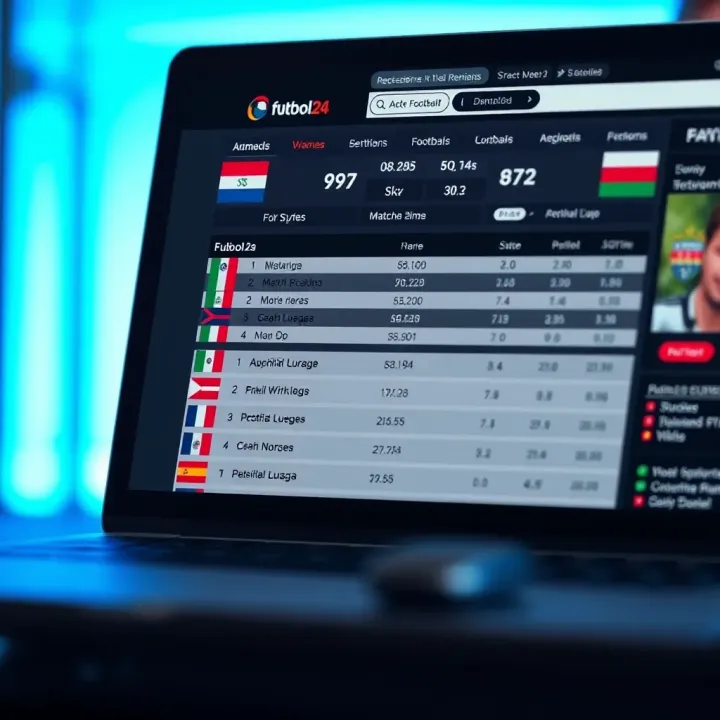Futbol24 Detailed Match Results Overview Futbol24 website showing detailed yesterday's football match outcomes with live score updates