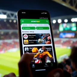 SportyBet app interface displaying various sports betting options on a mobile device