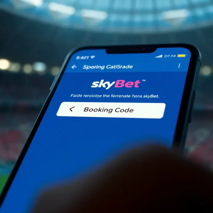 Booking Code Entry Field on SkyBet Mobile Application User interface showing the booking code entry field on SkyBet mobile app