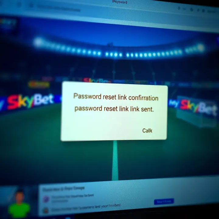 Confirmation message on screen indicating successful password reset link sent