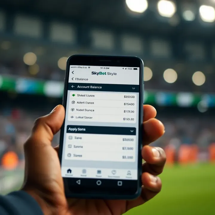 Clear screenshot of a betting account balance captured on a smartphone with notification icons visible