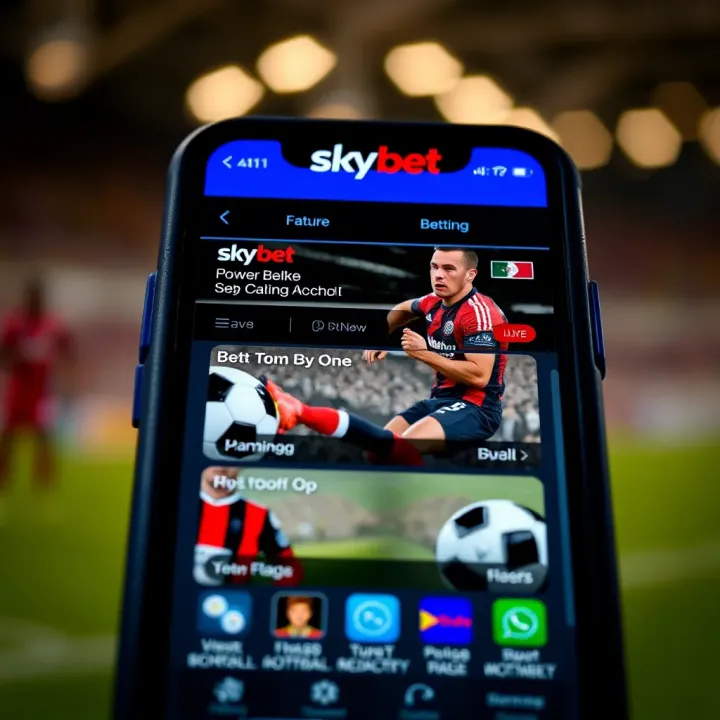 Skybet Mobile Betting Features for Nigerian Users Mobile device displaying betting features on Skybet tailored for Nigerian users