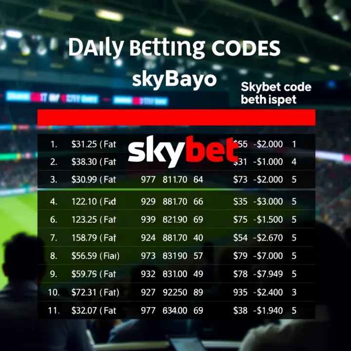 Graphic showing daily betting codes used by Nigerian bettors on Skybet platform