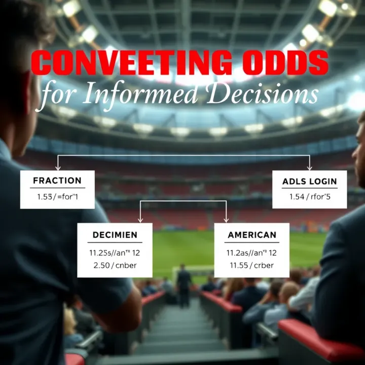Converting Betting Odds for Informed Decisions Diagram demonstrating the conversion between fractional, decimal, and American odds formats