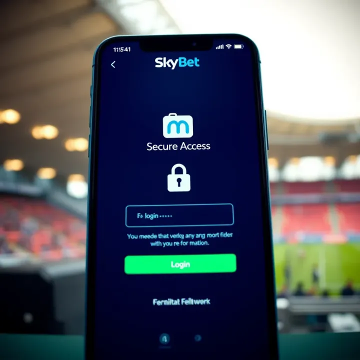 Secure Access and User Authentication on SkyBet Aviator APK Secure login screen of SkyBet Aviator app emphasizing safety features and user authentication