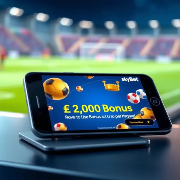 SkyBet Bonus Offer on Digital Platform SkyBet platform showcasing the bonus offer on a digital device screen