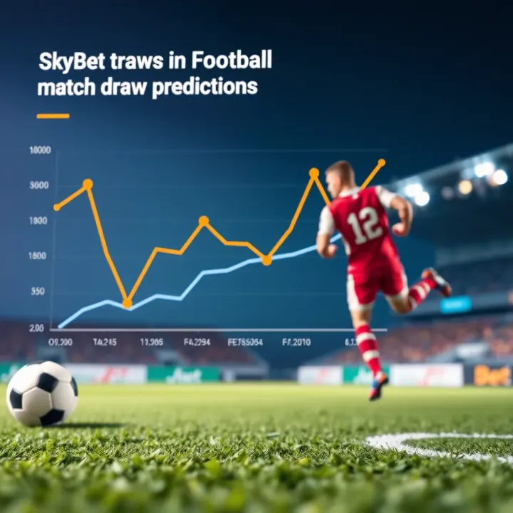 Graph showing trends of football match draws with statistical data analysis