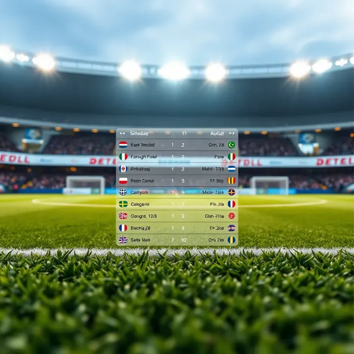 Europa League Match Schedule for Nigerian Supporters Football pitch with Europa League match schedule displayed