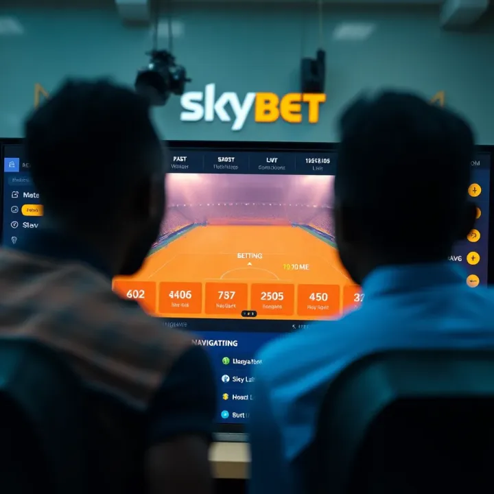Navigating Features on SkyBet Lite Nigeria Interface of SkyBet Lite showing navigation and betting options for Nigerian users