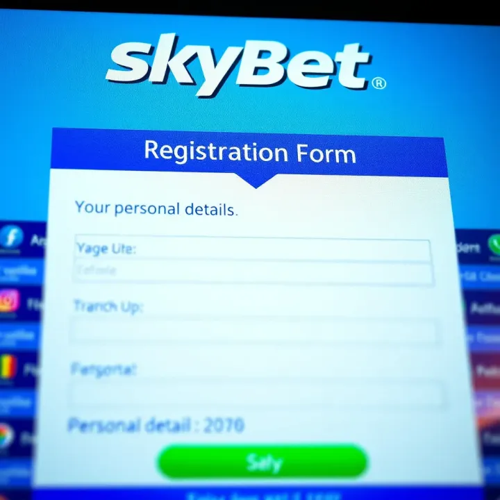 Illustration of SkyBet Nigeria registration form with fields for personal details