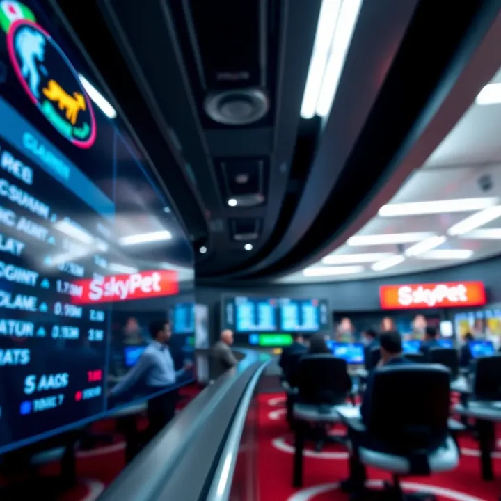 Digital interface showing sports betting statistics and upcoming matches on a sleek screen