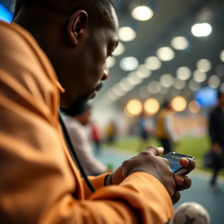 User registering on SkyBet platform using mobile device in Nigeria