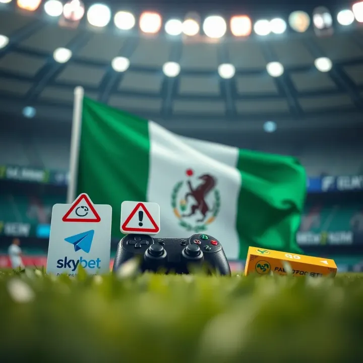 Visual representation of betting strategy with responsible gaming symbols and Nigerian flag