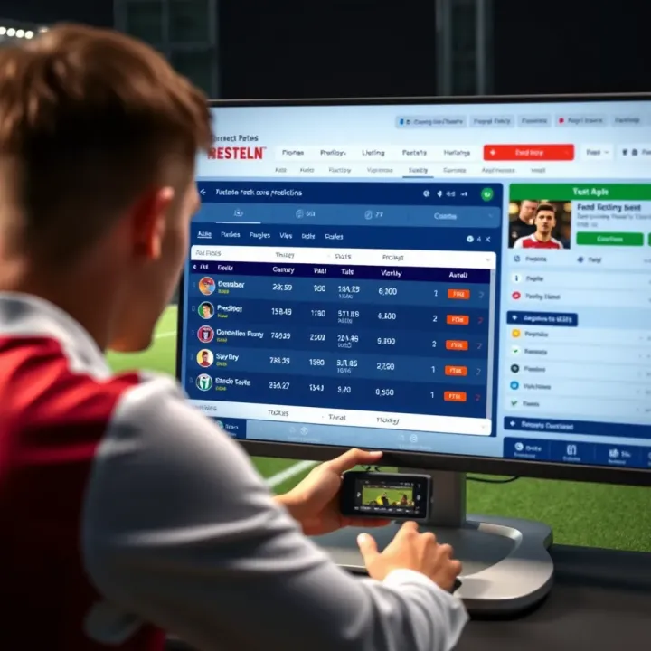 Interface of a trusted football betting platform showing prediction options and odds