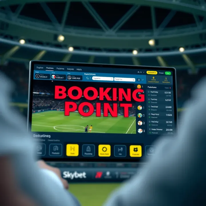 Illustration showing the concept of booking points within an online betting platform interface