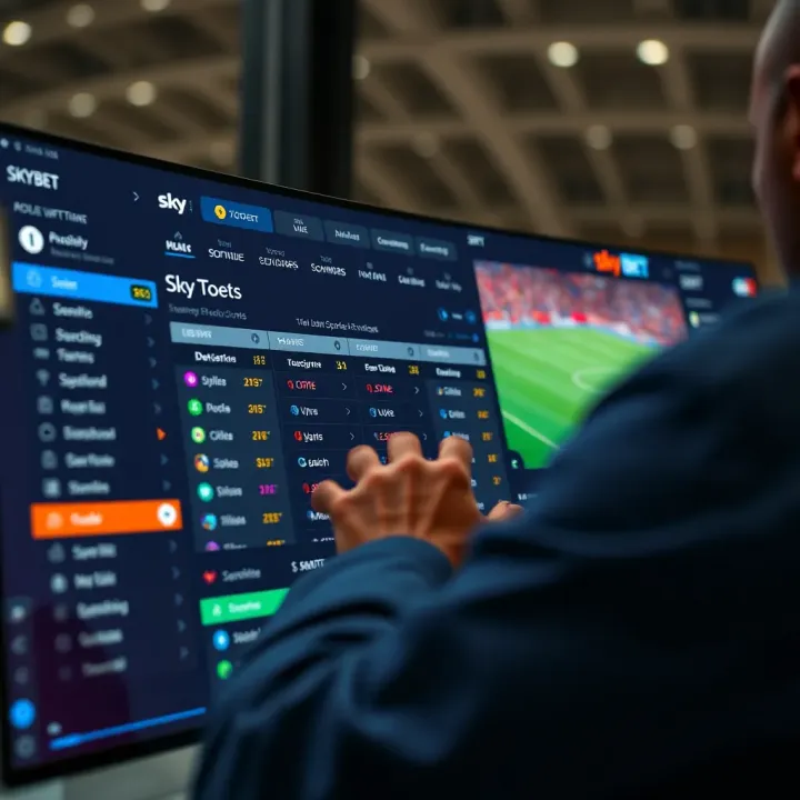 User interacting with a sports betting platform showing live match odds and options