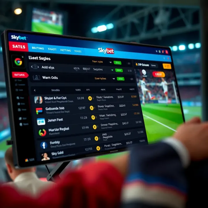 Graphical representation of Skybet Rocketman interface showcasing betting options and odds