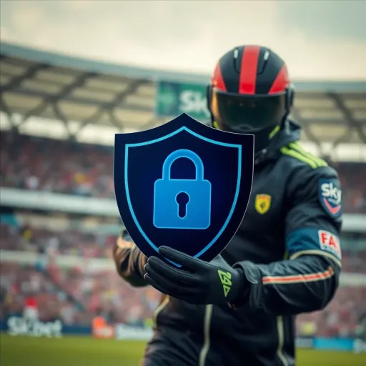 Illustration of secure online betting with Shield and lock symbol emphasizing safety for Nigerian bettors