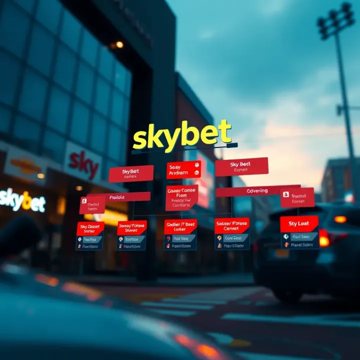 Corporate structure chart showing SkyBet's ownership and its parent company